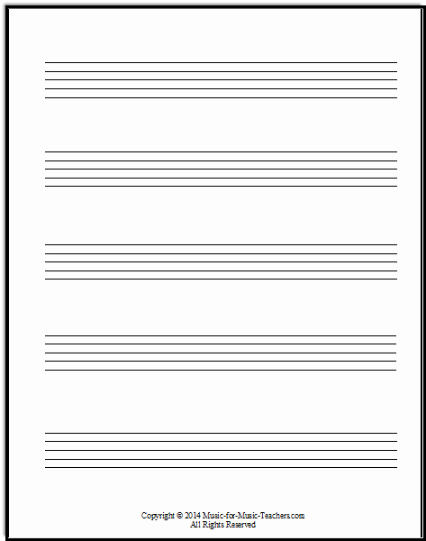 Large Printable Music Notes Fresh Staff Paper Pdfs Download Free Staff Paper