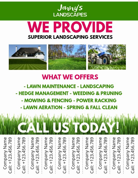 lawn service poster template