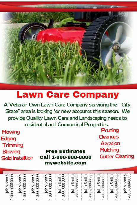 Lawn Service Flyer Template Beautiful Lawn Care Service