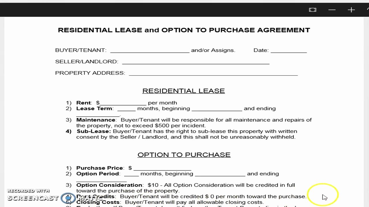 Lease Purchase Agreement Beautiful E Page Lease Option Agreement