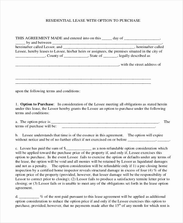 Lease Purchase Agreement Elegant 11 Sample Purchase Agreement forms Word Pdf Pages