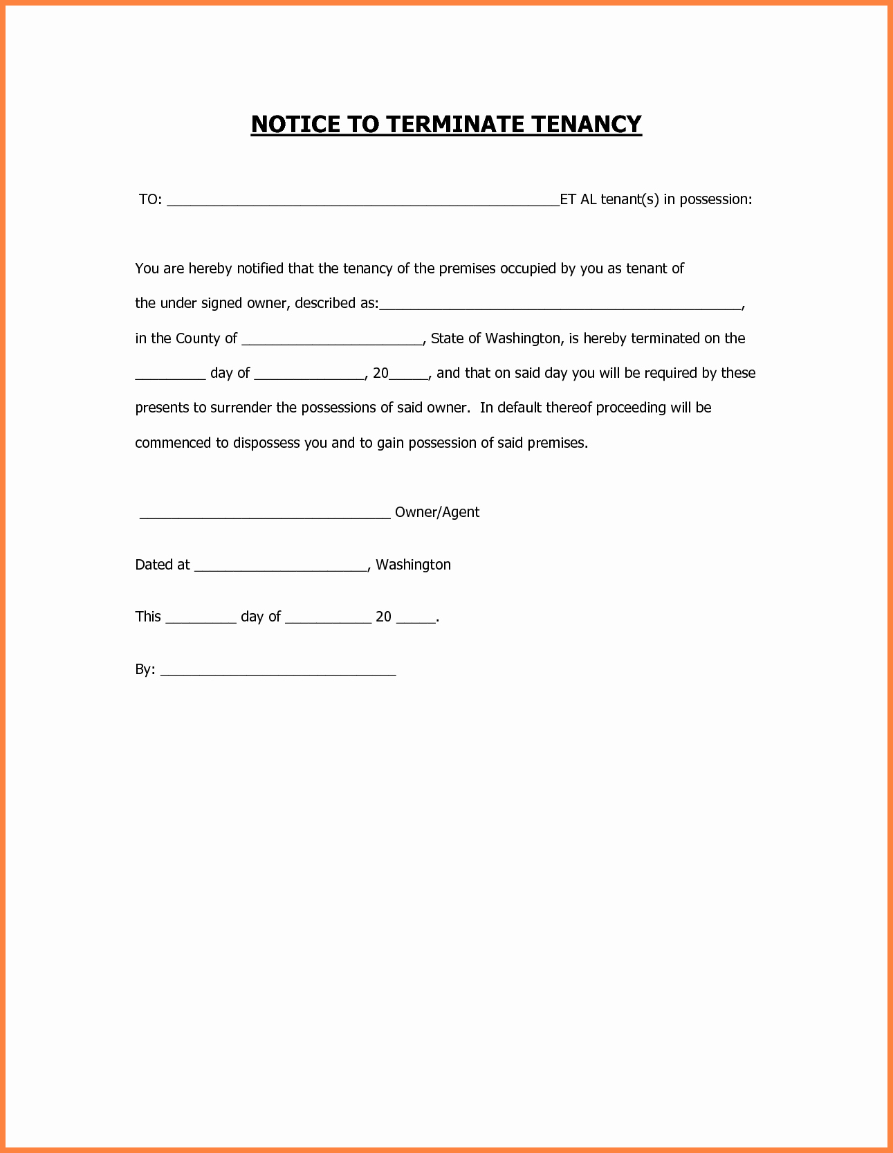 Lease Termination Notice to Tenant Best Of 6 Tenant Written Notice