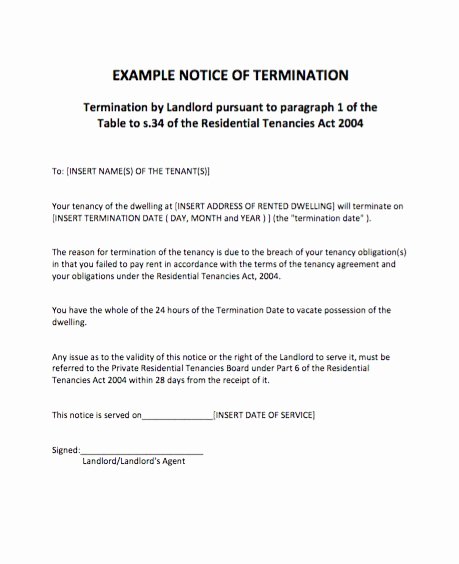 Lease Termination Notice to Tenant Inspirational 47 Eviction Notice Templates &amp; Sample Letters Free