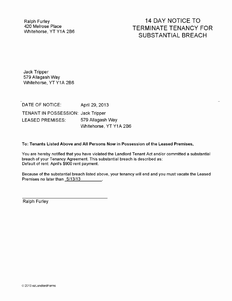 Lease Termination Notice to Tenant Luxury 7 Landlord Tenant Agreement to Terminate Lease
