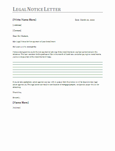 Legal Letter format Template New Legal Letters Sample Letters