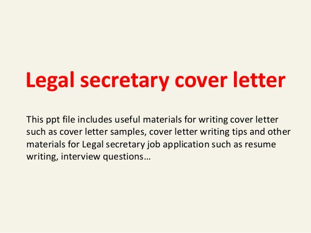 Legal Secretary Cover Letter Samples Elegant Legal Secretary Cover Letter