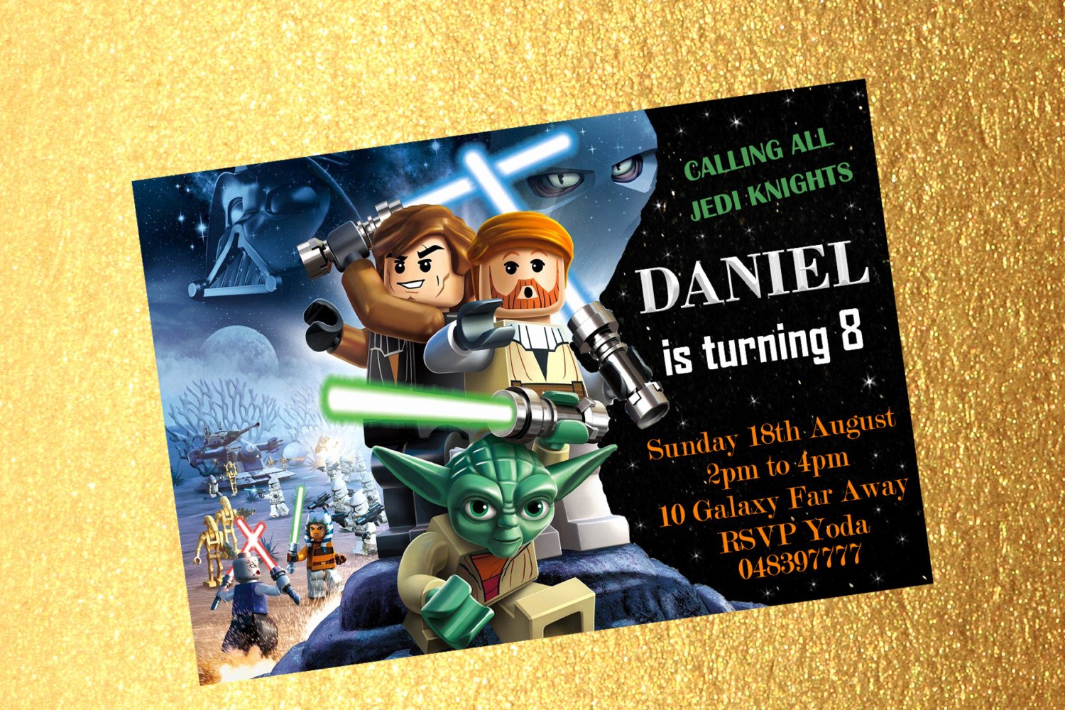 Lego Star Wars Invitations Fresh Star Wars Lego Invitation Personalized by Claudiaparkerdesigns