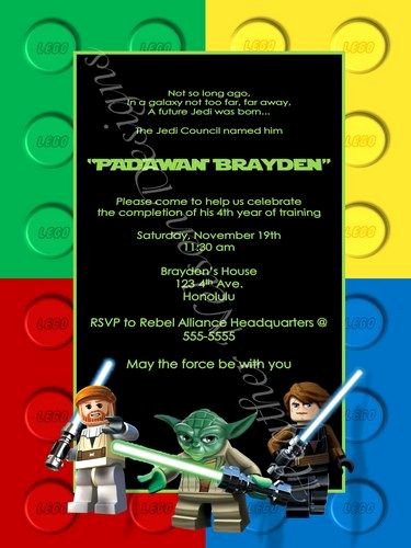 Lego Star Wars Invitations Inspirational 17 Best Images About Juan Birthday On Pinterest