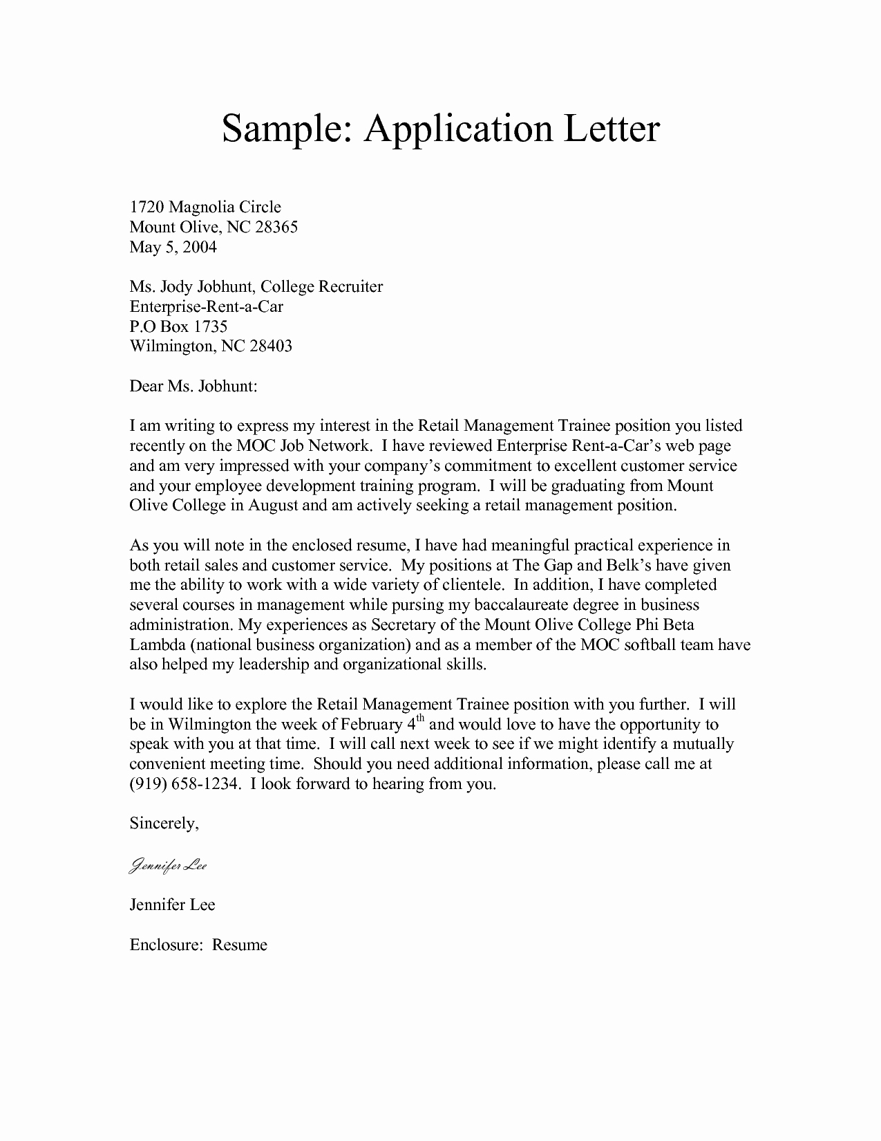 Letter Of Application Examples Inspirational Application Letters Download Pdf format