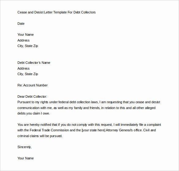 Letter Of Cease and Desist Lovely Cease and Desist Letter Template 16 Free Sample Example
