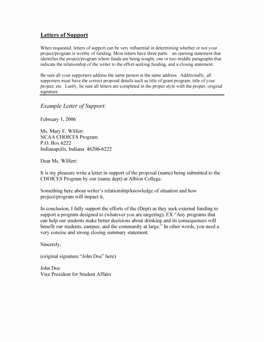 Letter Of Financial Support Template Beautiful 40 Proven Letter Of Support Templates [financial for