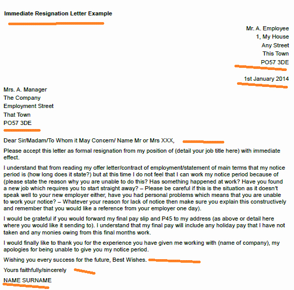 Letter Of Immediate Resignation Best Of Immediate Resignation Letter Example toresign