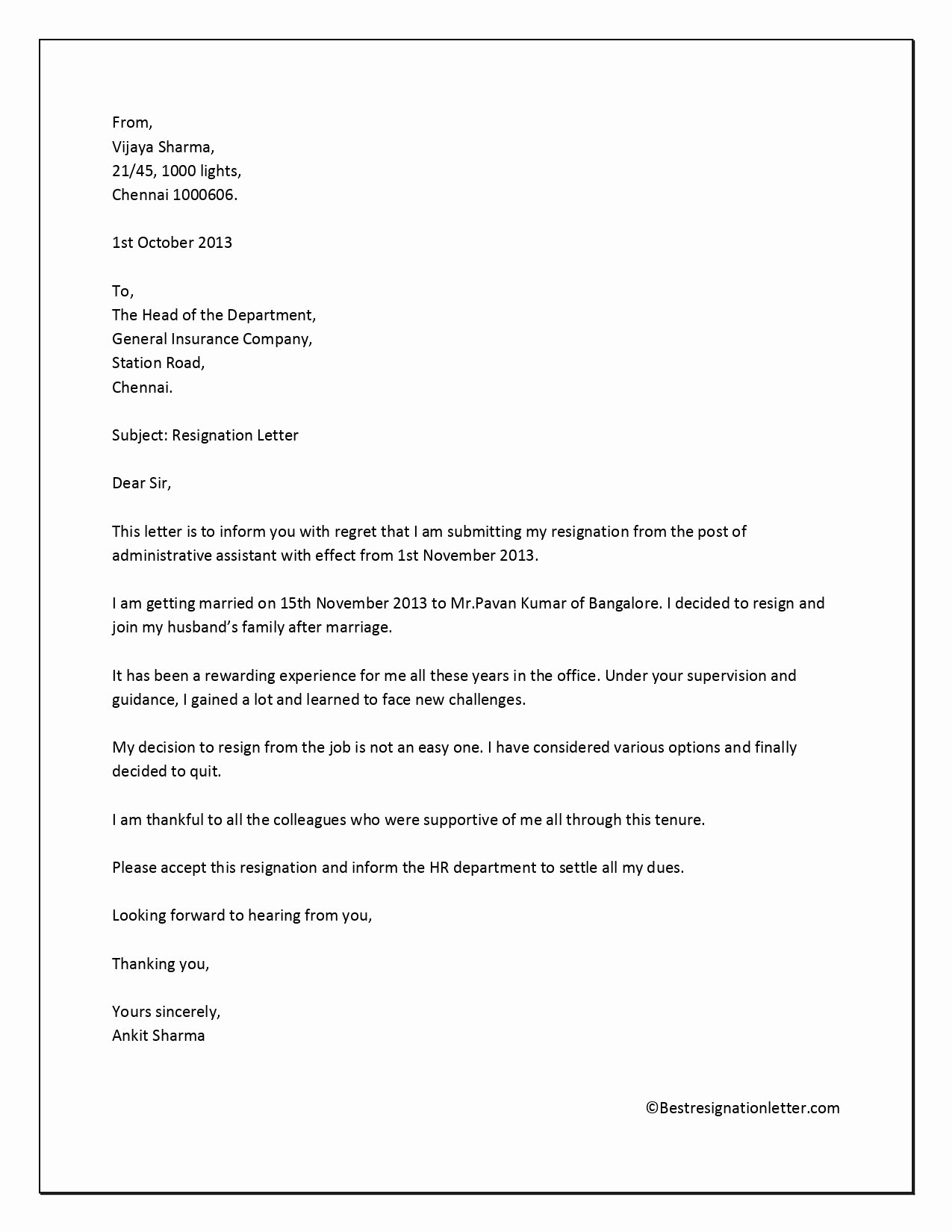 Letter Of Immediate Resignation Elegant 14 Resignation for Personal Reasons