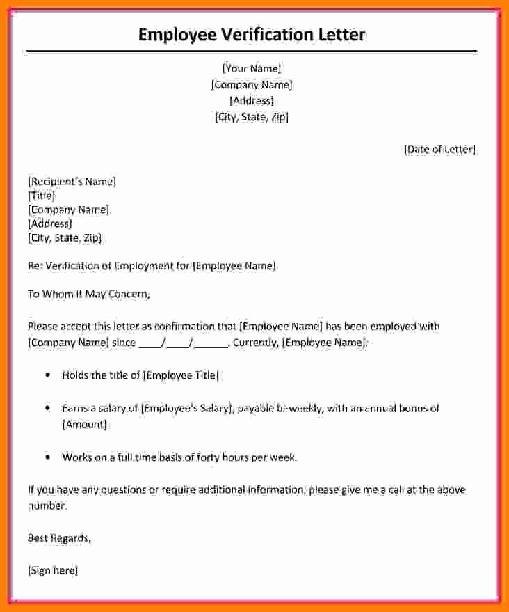 Letter Of Income From Employer Beautiful 7 Salary Verification Letter From Employer