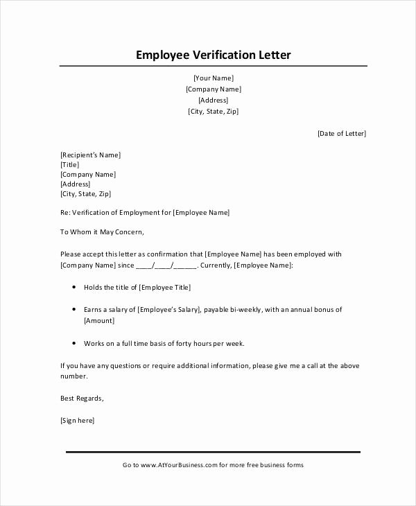 Letter Of Income From Employer Elegant Salary Verification Letters