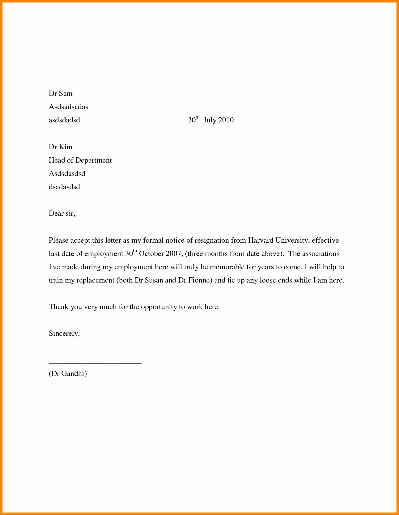 Letter Of Resignation Email Template Awesome Best Resignation Letter
