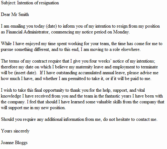 Letter Of Resignation Email Template Beautiful Email Resignation Letter Example Resignletter