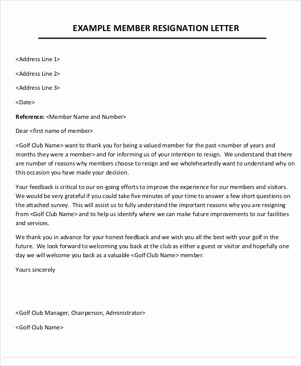 Letter Of Resignation From Committee Elegant 10 Thank You Resignation Letters Free Sample Example