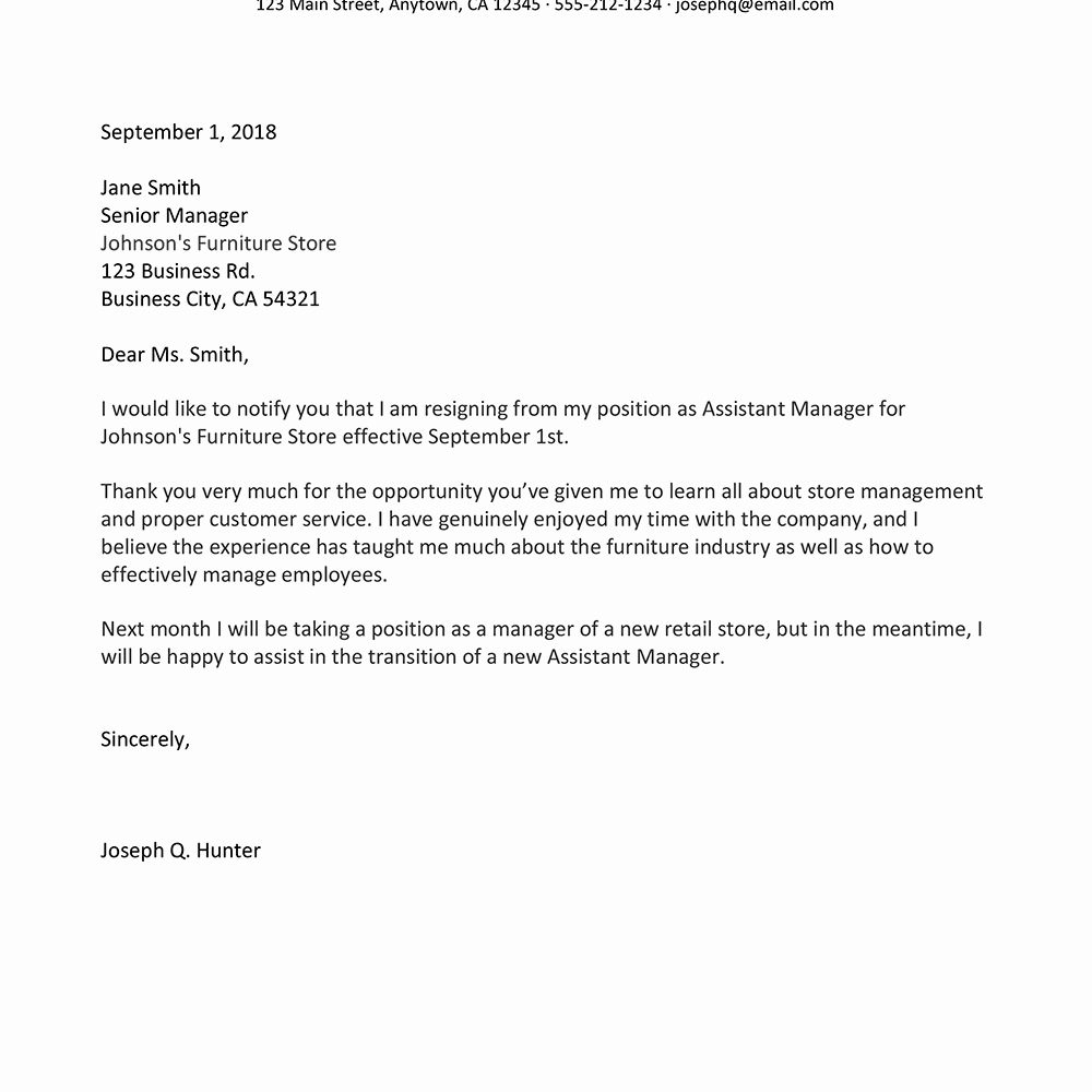 Letter Of Resignation From Job Inspirational How to Write A Resignation Letter with Samples