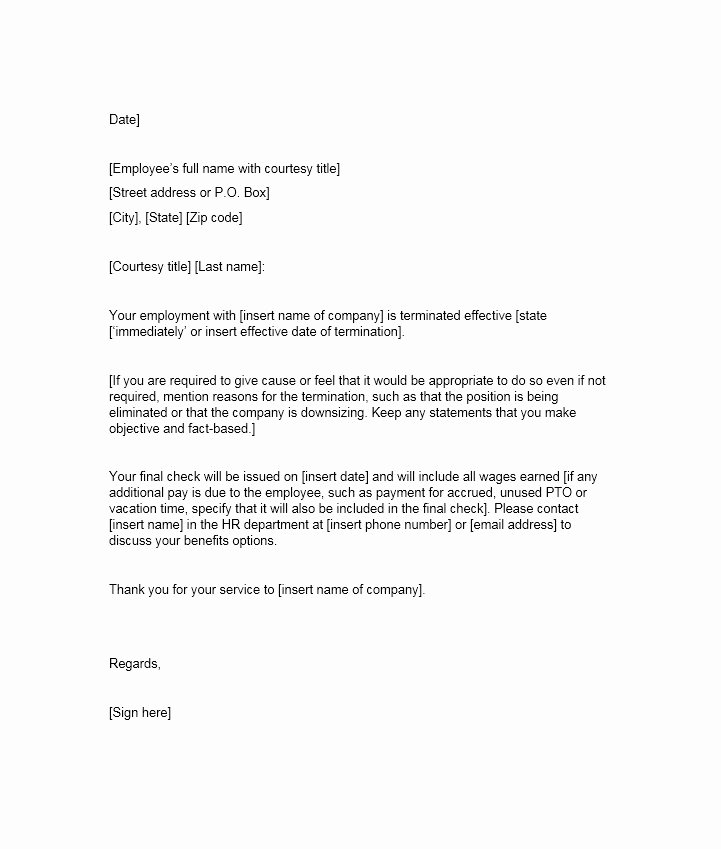 Letter Of Termination to Employee Elegant 35 Perfect Termination Letter Samples [lease Employee