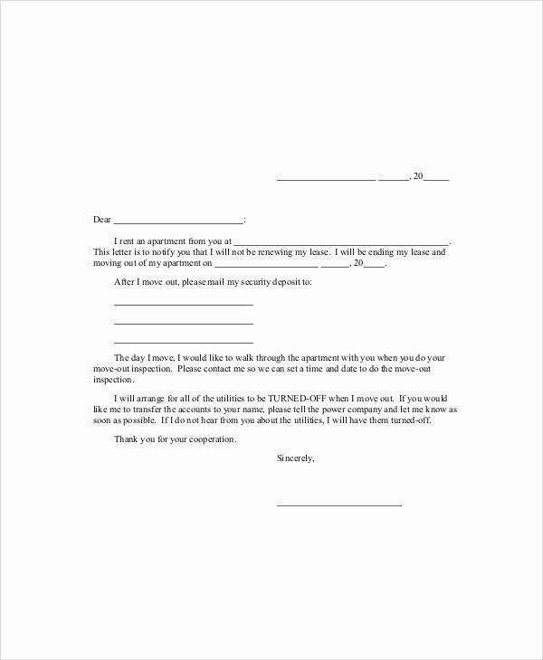 Letter to Cancel Lease Fresh Sample Lease Termination Letter 7 Documents In Pdf Word
