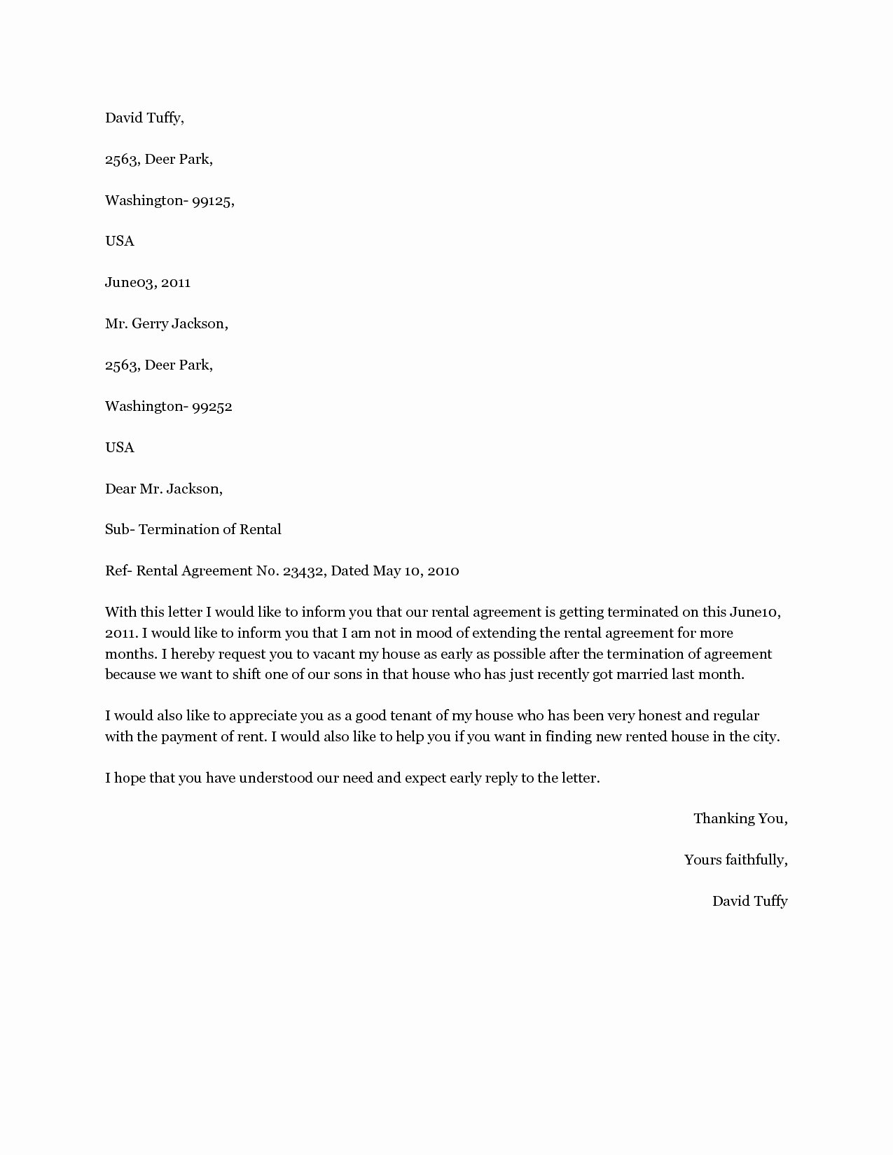 Letter to Cancel Lease Lovely Terminate Property Management Agreement Sample Letter