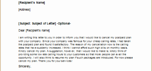 Letter to Discontinue Service Luxury Letter to Cancel A Water Service Contract