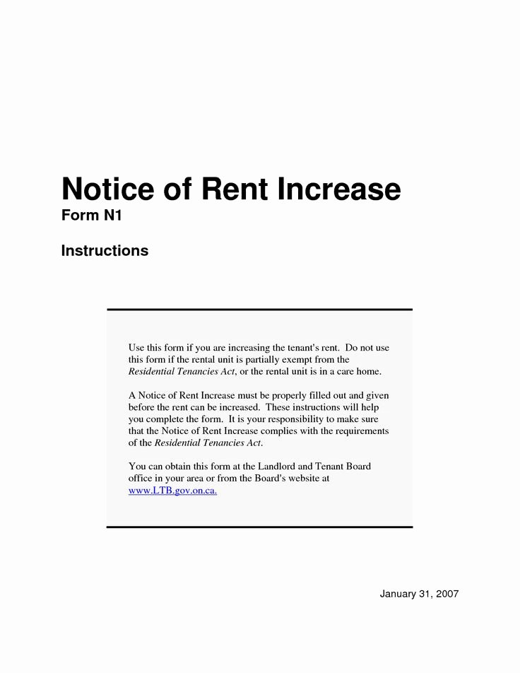 Letter to Increase Rent Lovely Notice Of Rent Increase Sample Google Search