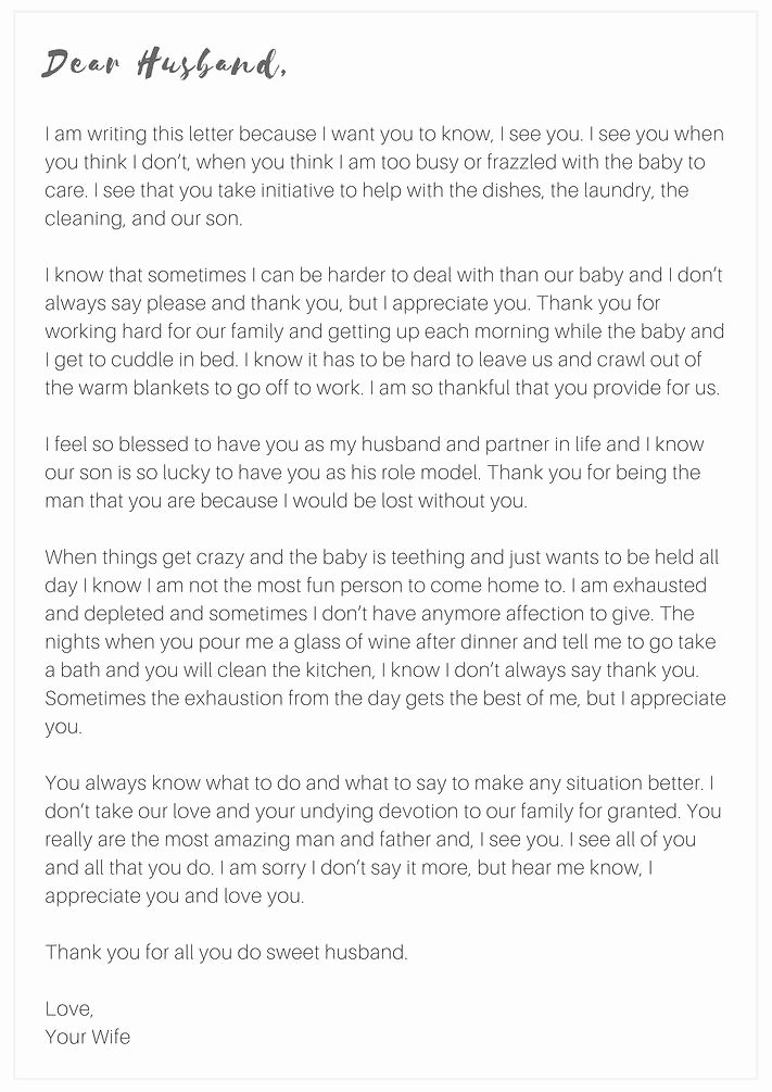 letter to my husband