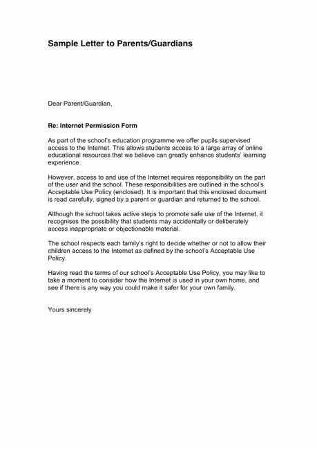 Letter to Parents Template Luxury School Letter Template to Parents