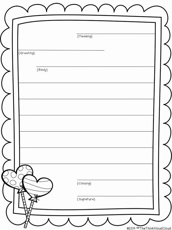 Letter Writing Templates for Kids Inspirational Friendly Letter Writing Template with Scaffolding for