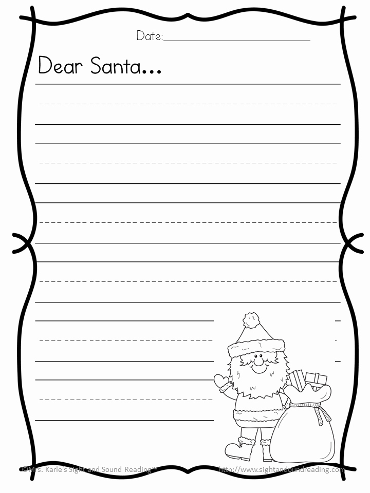 Letter Writing Templates for Kids Unique Santa Letter Free Cute Template to Write A Letter to