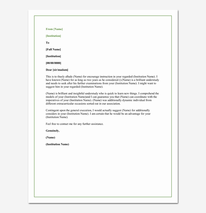 Letters Of Recommendation Coworker Inspirational Letter Of Re Mendation for A Graduate School 5 Sample