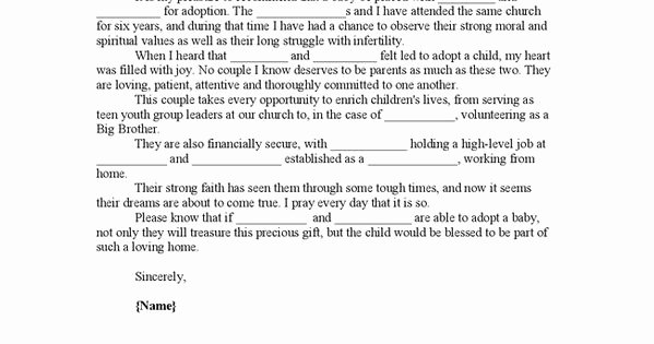 Letters Of Recommendation for Adoption New Adoption Reference Letter Religious 1 650×841