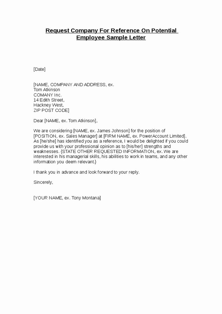 Letters Of Reference for Employees Unique Sample Letter From Employer to Employee