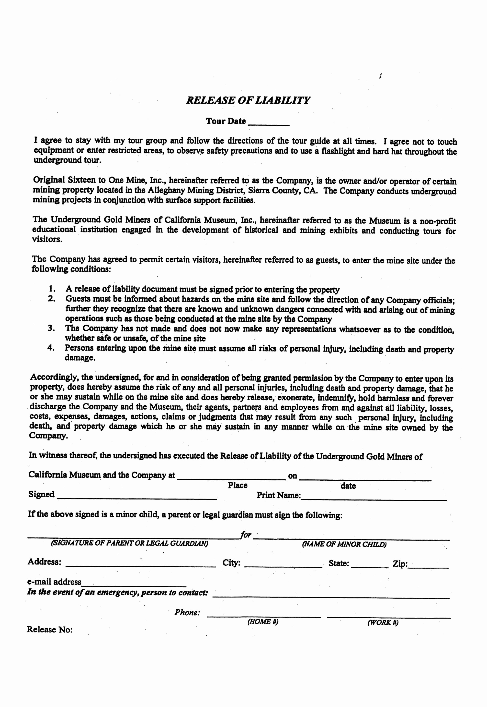 Liability Waiver forms Template Best Of Liability Waiver form Template Free Printable Documents