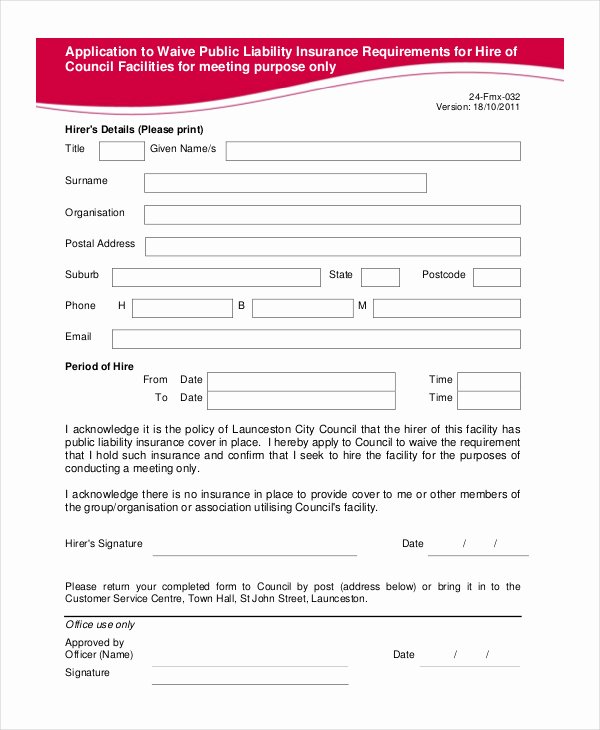 Liability Waiver forms Template Luxury 28 Of Waiver Template