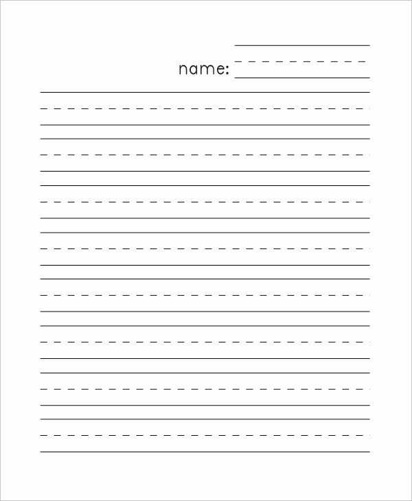 Line Paper for Kindergarten Lovely Sample Lined Paper 7 Documents In Pdf Word