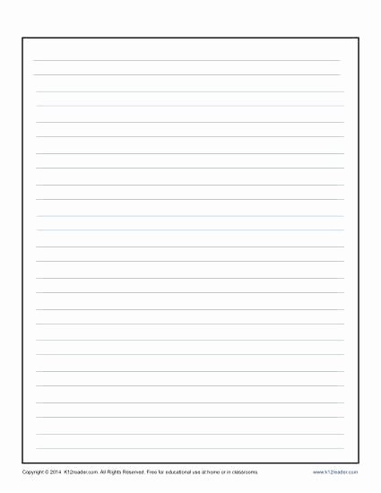 Lined Letter Writing Paper Inspirational Lined Writing Paper for Kids K12