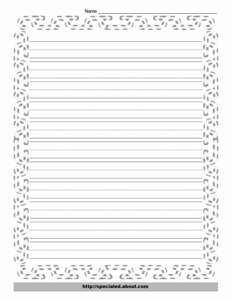 Lined Writing Paper Best Of Christmas Writing Paper with Decorative Borders