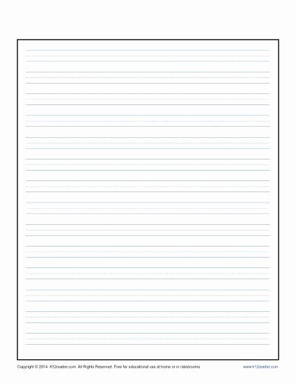 Lined Writing Paper for Kids Fresh Lined Writing Paper for Kids Printable Template