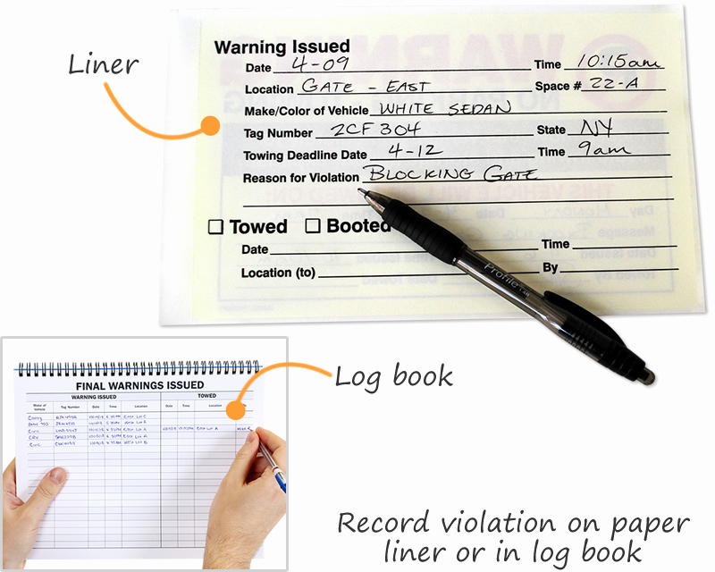Log Book Violation Warning Letter New Parking Violation &amp; towing Stickers – Stop Free Loaders