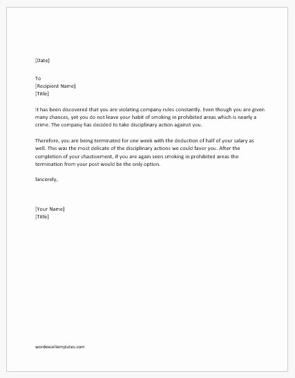 Log Book Violation Warning Letter Unique Employee Write Up for Discipline Violation