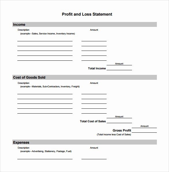 Loss and Profit forms Best Of Free 21 Sample Profit and Loss Templates In Google Docs