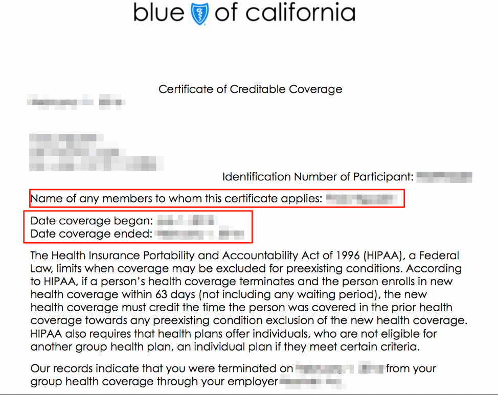 30 Loss Of Coverage Letter Template Example Document Template