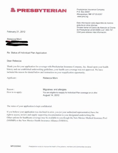 Loss Of Coverage Letter Template Unique A Disheartening Visit to Healthcare