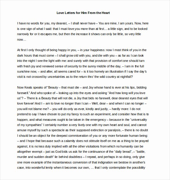 Love Letters to Him Fresh Love Letters for Him – 25 Free Word Pdf Documents