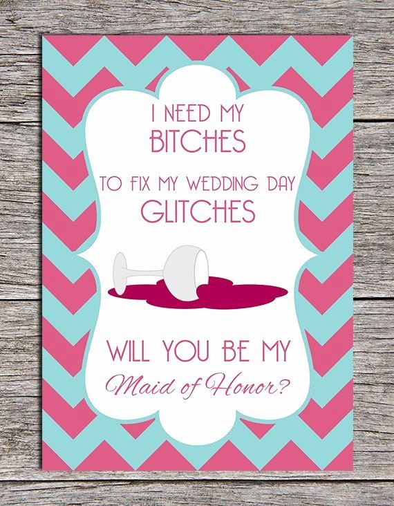 Maid Of Honor Card Template Awesome 44 Best Images About Will You Be My Bridesmaid On