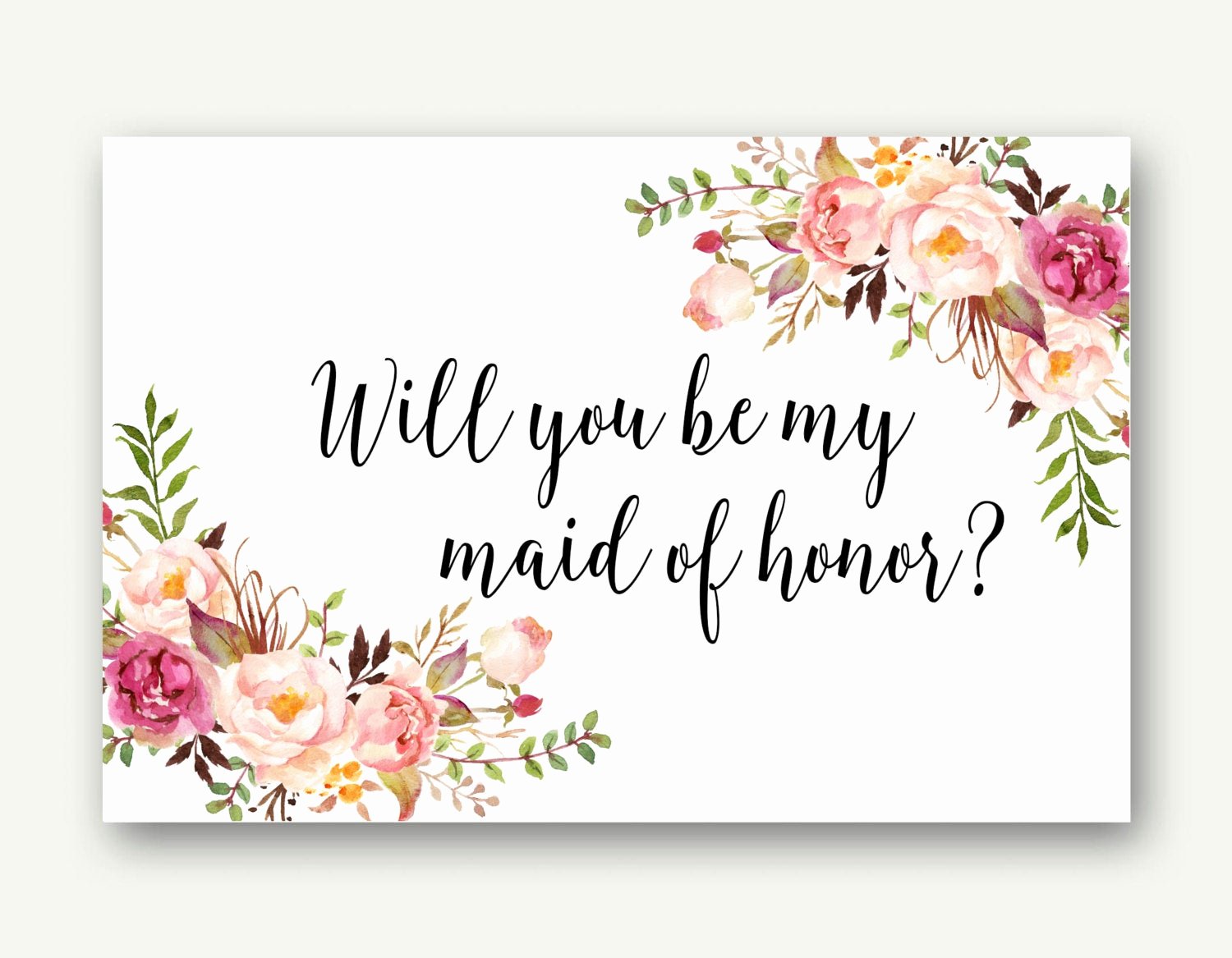 Maid Of Honor Card Template Beautiful Bo Will You Be My Maid Honor Will You Be My Matron