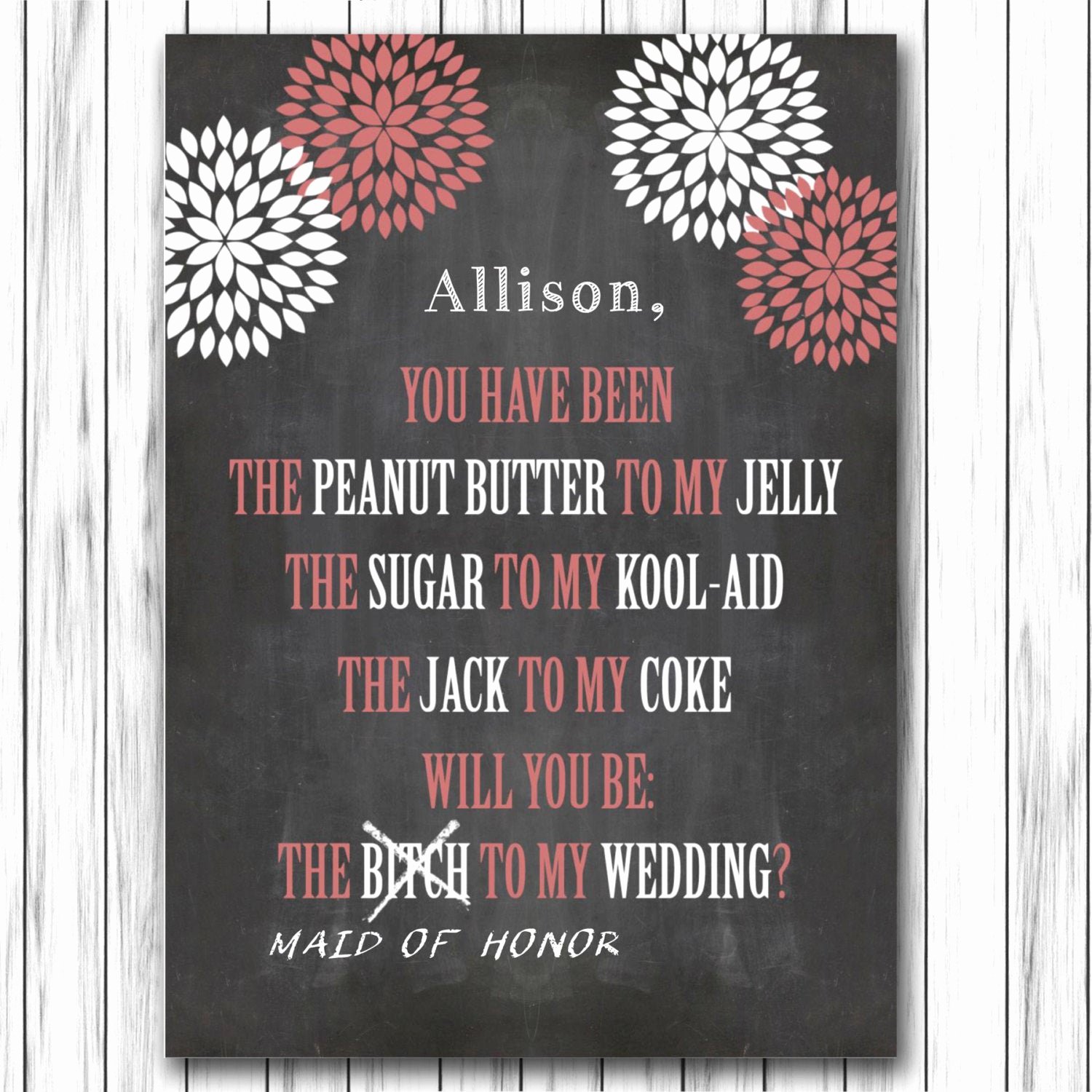 Maid Of Honor Card Template Beautiful Will You Be My Bridesmaid Card Download by Diyweddinginvites